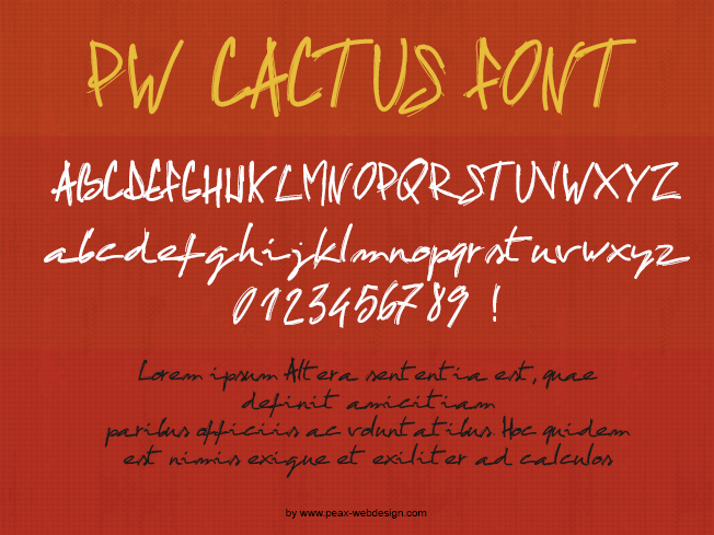 PW Cactus, typo BD gratuite