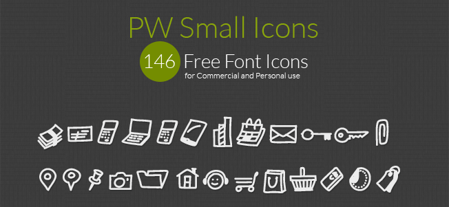 PW Small Icons Free, 146 icnes gratuites