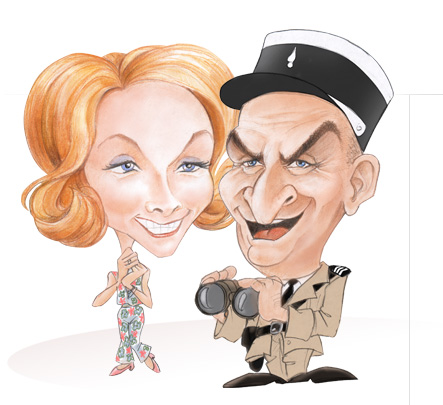 Caricature des Gendarmes de St-Tropez