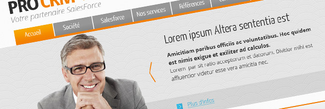 Design web pour site CRM