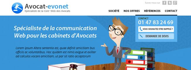 Site de services pour les avocats